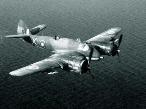 Beaufighter flying
