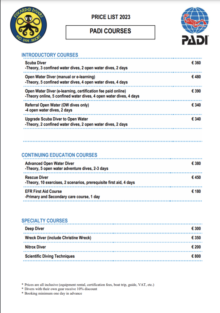 PADI Courses